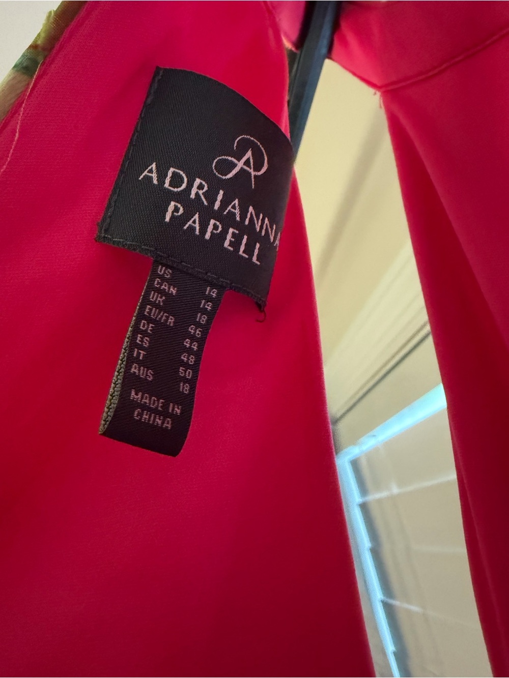 Adrianna Papell Hot Pink Floral Evening Dress - Picture 4 of 7